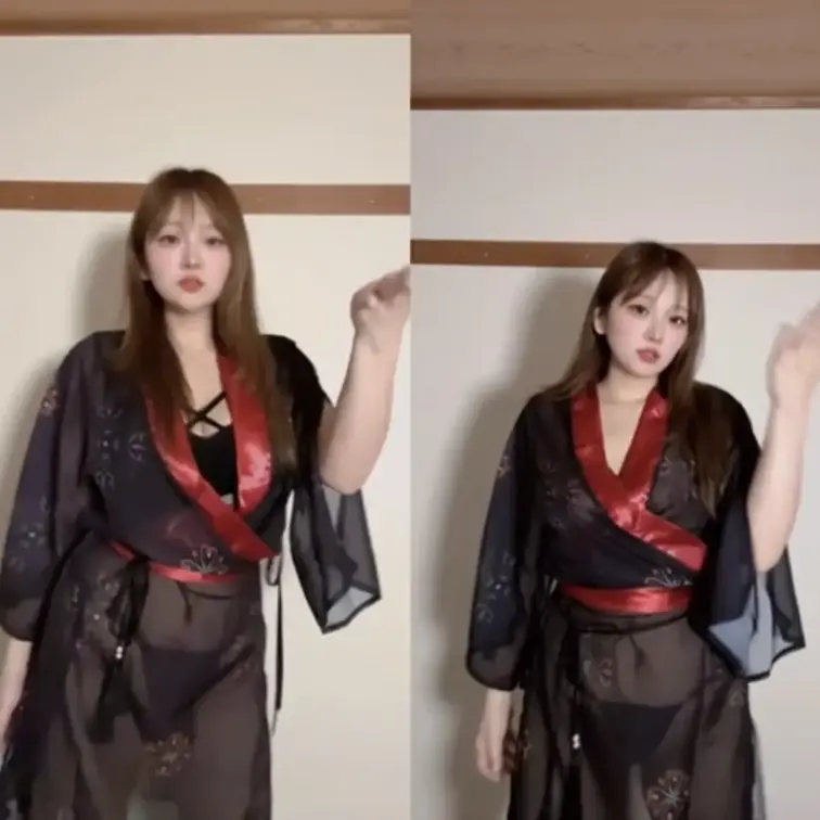 はじめに右側の「いいね♡＆保存♡」を押して応援してから見てもらえると嬉しいです🐰💜

スケスケの和装コスプレで
撮