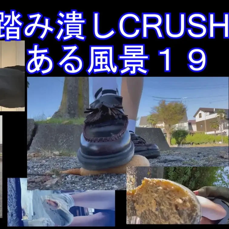 踏み潰しCRUSHのある風景VOL19
自撮りクラッシュ応援シリーズを集めた第19弾！
まずは新しい女性、ローファー