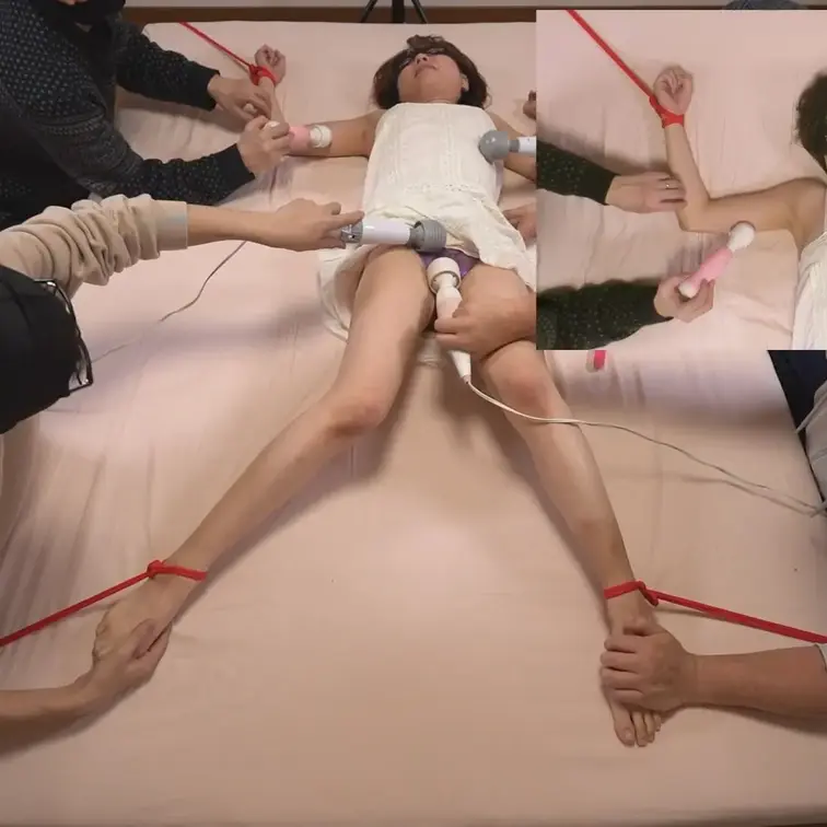全身をうねらせながら押寄せるくすぐりに必死に耐える可愛い子ちゃん（完全オリジナル）

いつものオジサン４人組みです。