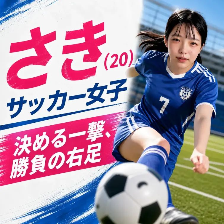 今回はサッカー女子のさきちゃん。可愛らしい見た目からは想像できないほどの...ドエス！？めちゃくちゃいじめられてしまい、スタッフもタジタジでした。でもドエスなことがたまにみせる愛らしさがたまらないんだけど...分かります？
そんなさきちゃんを癒したい！！