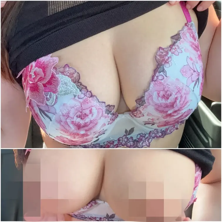 おニューのサルートとニットから透ける乳首🙈♡