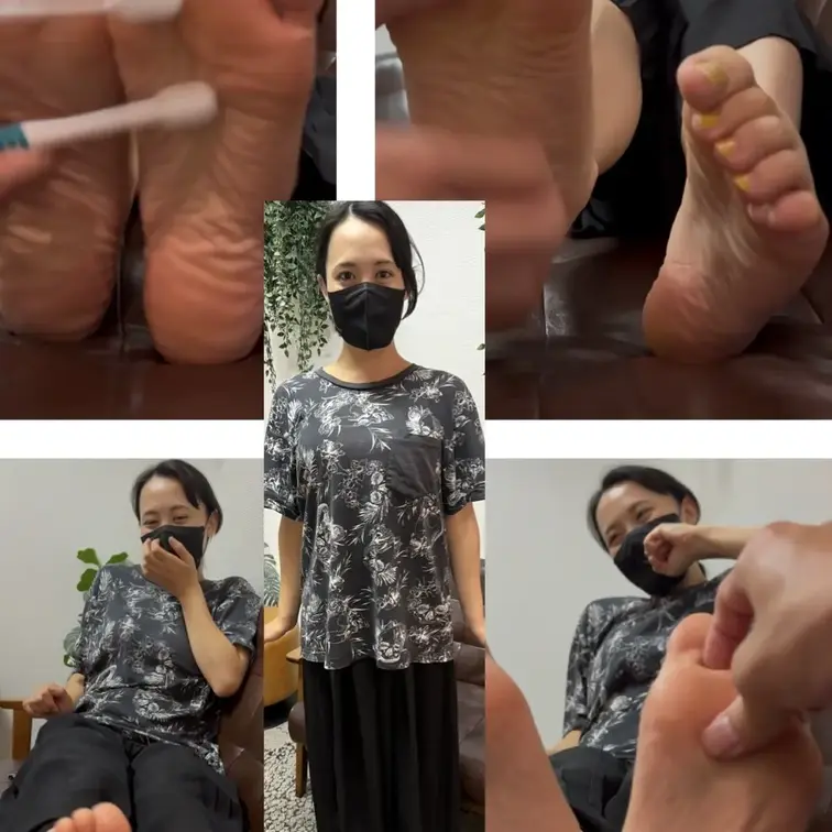 ハーフ系ネイル美女24cm激弱足裏くすぐり！5分14秒

計測したところ実寸は両足とも23.5くらいでした！
どの