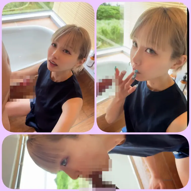 旅行先のお風呂場でフェラ、だから人くるって👥#フェラ#変態#パイパン