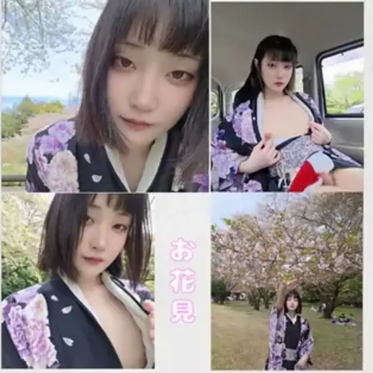 桜お花見Vlog!🌸　からの...hentai　興奮大量射精