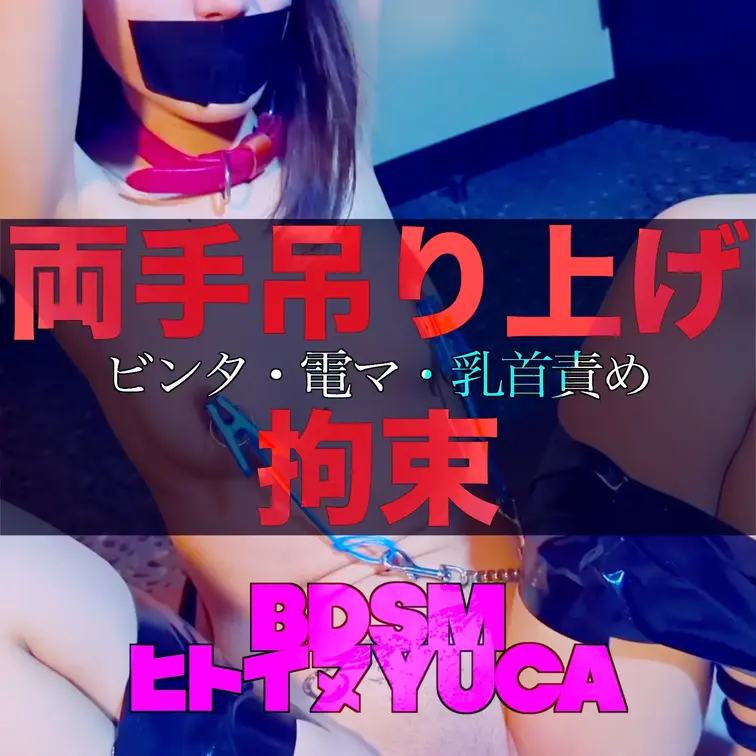 【電マ・ビンタ】
両手吊り上げガムテM字拘束
乳首クリップ電マ責めで生意気な態度が治るまでビンタ調教

ヒトイヌ