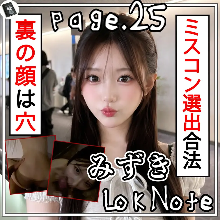 【爆美女ミスコン出場合法L〇Kが修学旅行で己の欲望に溺れックス】
L〇K Note page.25 坂〇グループ級合法L〇Kがミスコン史上最強の性欲を大開放

地元で過去最高傑作と言われ、ミスコン出場経験がある藤本瑞稀は
坂道グループを志望する程、自他共に認める超一級品の合法L〇Kであった。
しかし、誰もが羨んだ人生は、修学旅行を境に終わりを告げてしまう...

〜経緯〜
事の発端は修学旅行の班決めだった
今までなんでも手に入ってきた瑞稀だが
くじ引きで好きぴと別の班になってしまい
人生で初めて自分の思い通りにならない経験をする事に

しかし、諦めの悪い瑞稀は、現実を受け入れることができず
修学旅行当日に思いもよらない行動に踏み出してしまう

当日、班行動をしていた生徒達だったが
瑞稀がいない事に気づく。連絡もつかない。
次第に班のメンバーや先生達がざわつき始める。

事の重大さを理解しているわけも無い瑞稀は
一体何を考え何をしていたのか...

信じられないと思うが
同じ班になれなかった好きぴと2人っきりで特別行動をしていたのだ
しか