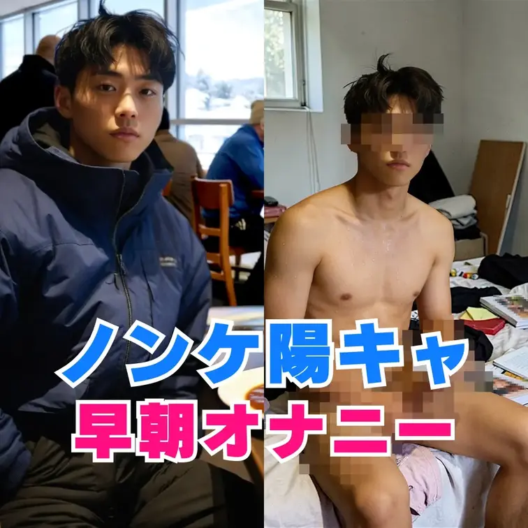 スノボ好きのノンケイケメンくん、スノボー前に家でオナニーしてから行くようですね笑