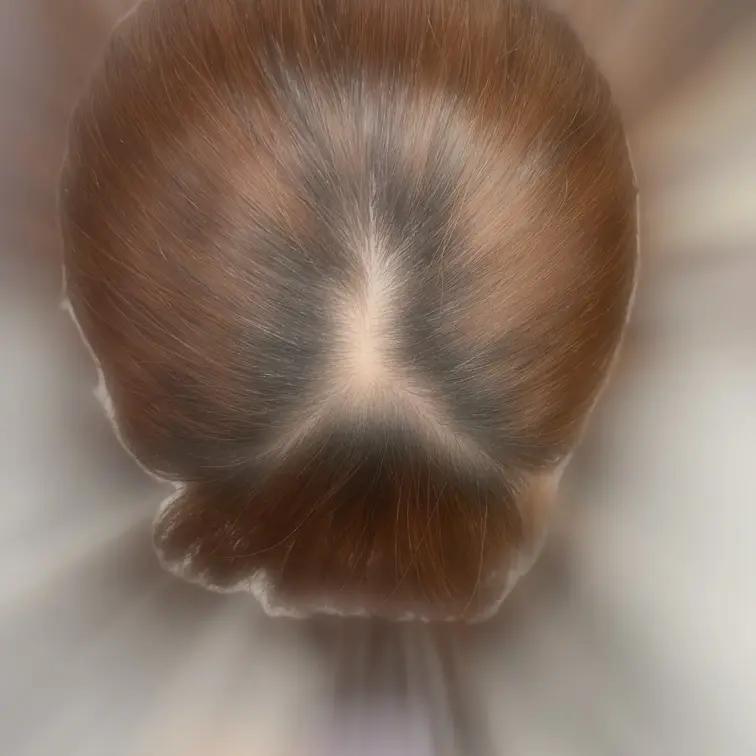 女子大生のポニテ分け目の頭皮接写❤️めちゃくちゃいい濃いにおいがします。