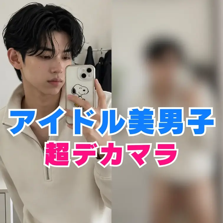 地下アイドルの国宝級イケメンくん。通常時のチンポがデカマラすぎてボロンッとして…