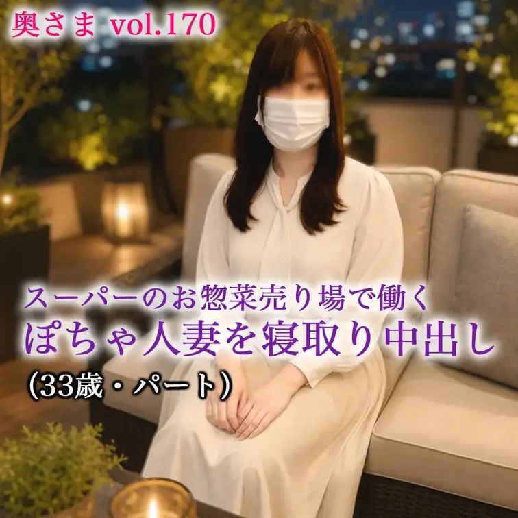 スーパーのお惣菜売り場で働く33歳の奥さまを寝取りました

真面目に働いて旦那を助ける健気な方です
しかし、一旦火がつくと体は嘘をつけないようです
生挿入されるともうトロトロになるオマンコ
豊満な身体が高揚し汗ばみフェロモンが出まくり
ご無沙汰のSEXに興奮しながら中出しでイってしまいました！

⚠️身バレ防止のためマスク着用しています