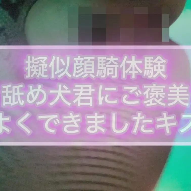 擬似顔騎体験
舐め犬君にご褒美、よくできましたキス
