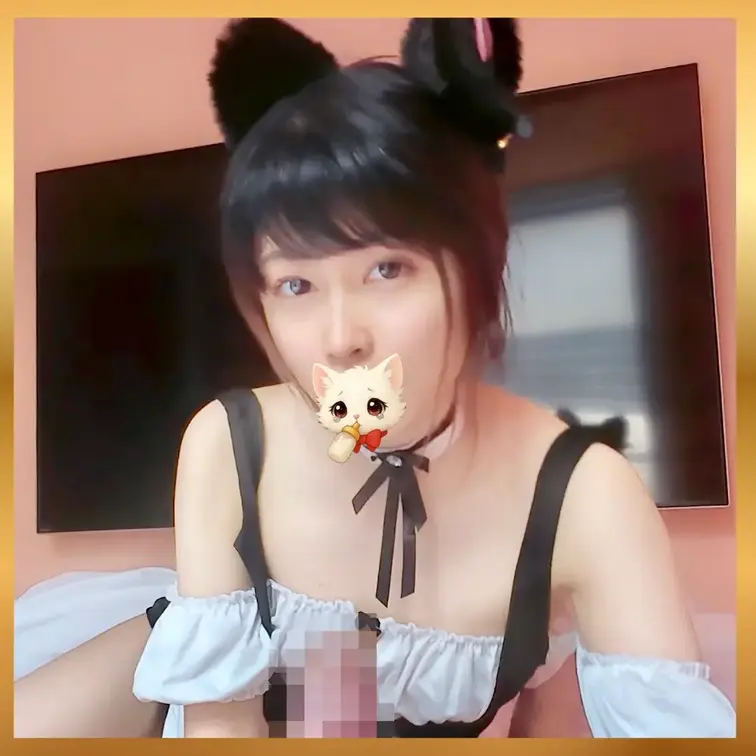 【完全版・完全顔出し】黒猫メイドのダンス衣装でご奉仕💕