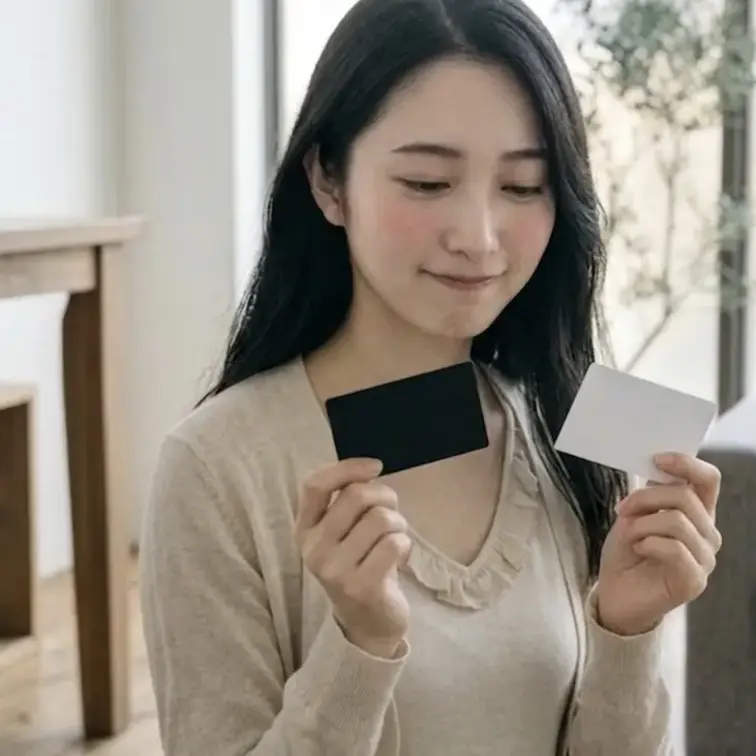 澪ちゃんは2枚のカードを渡されたみたいです。これは下着の色を表している？🤔いったい何色なんでしょう？

モデル : 