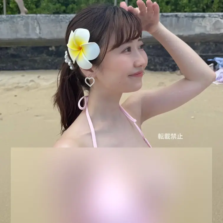 ピーチ色の水着🍑🤍
