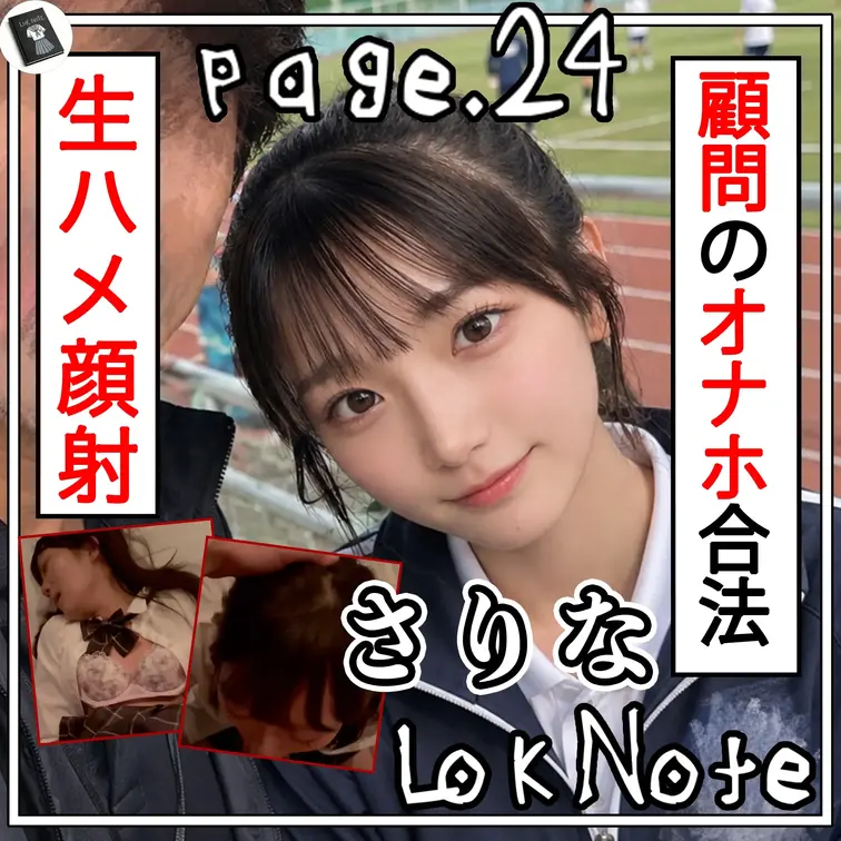L〇K NOTEの公開動画: 【爆美乳神顔サッカー部マネ合法L〇Kが顧問と性の居残り練習】 L〇K Note page.24 顧問の超絶言葉攻めでどM淫乱大開放不倫顔射H 学