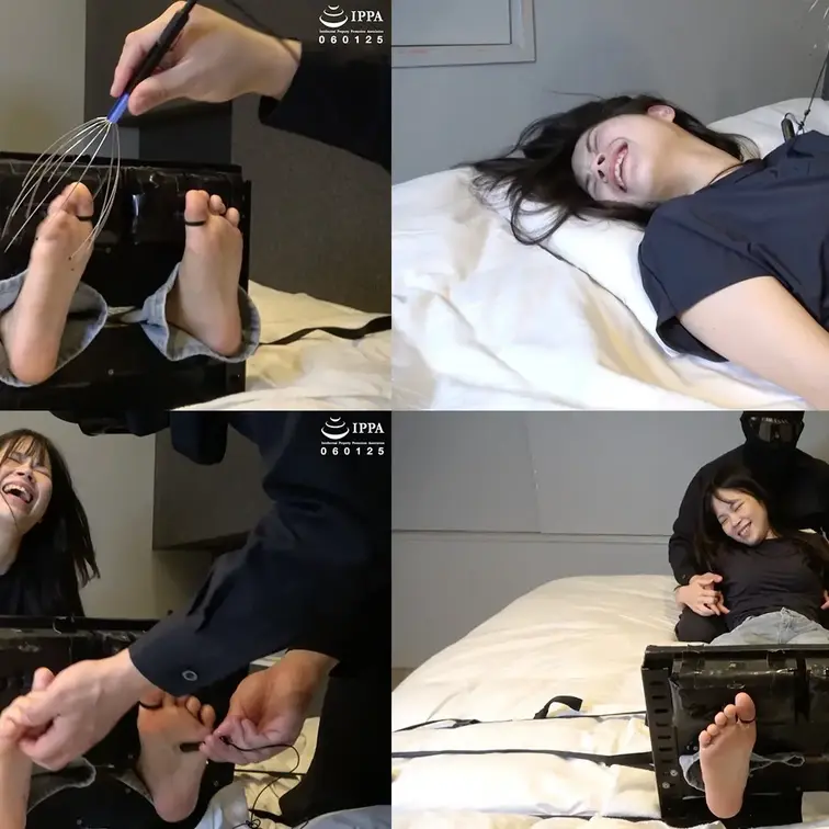 【くすぐり】「傑作！くすぐり器具を駆使して足枷拘束くすぐりをしてみました🎵」わかしラボWAKA-090希和みこと③
