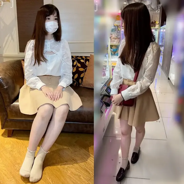 【個撮】色白素肌美沙女２　ウブで恥ずかしがり屋。でも興奮しておま●こはグチョグチョ♥喘ぎ声全開でち●ぽ欲しがり女に膣奥ガ