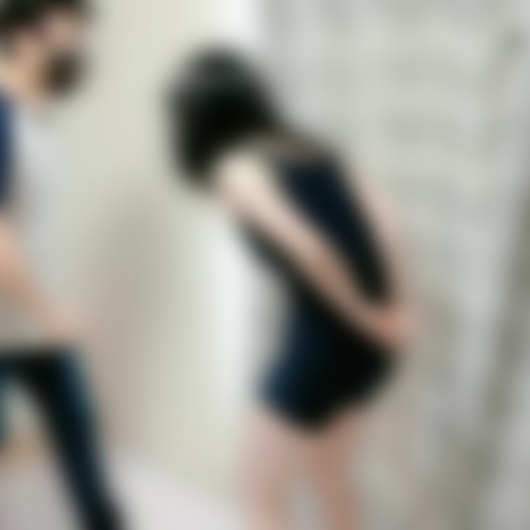 本気の○○○です…お腹や胸、顔を殴られました