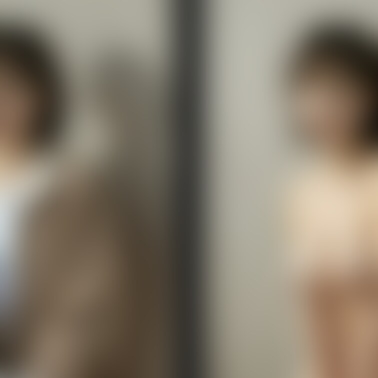 着衣と脱衣を並べた画像です。画像№940