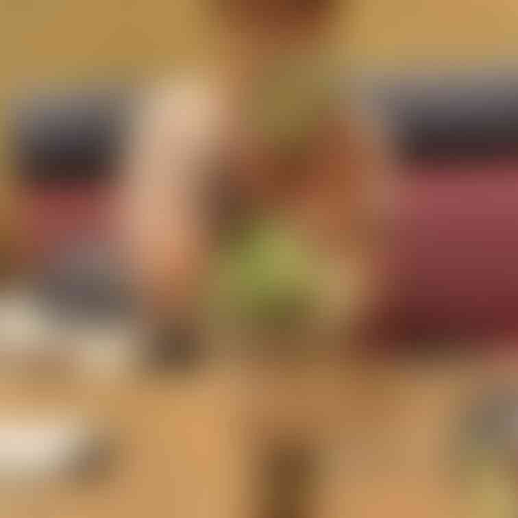 パフェで喜ぶ妻の彩華。