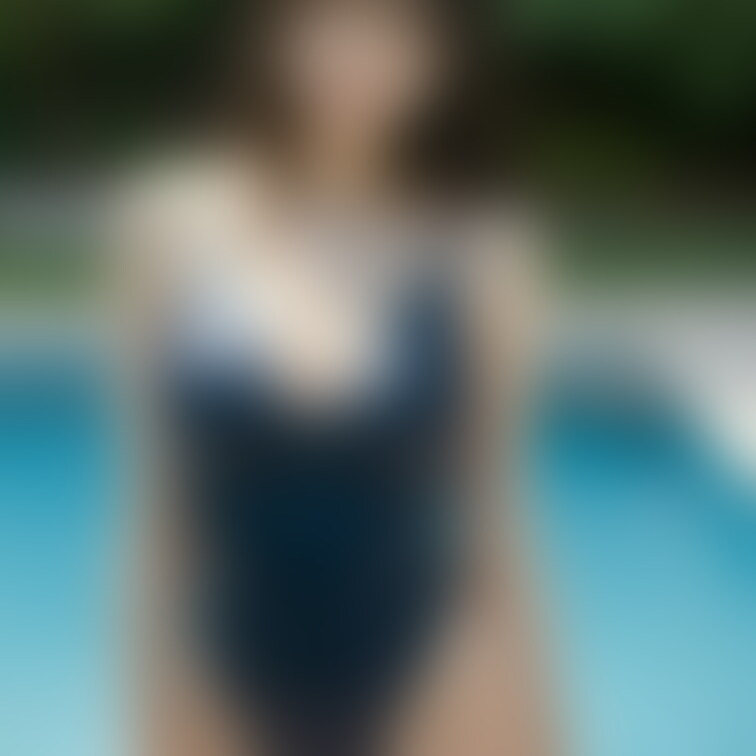  プールサイドは、まだ夏です。