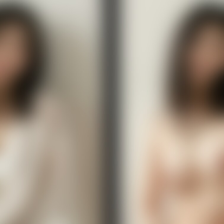 着衣と脱衣を並べた画像です。画像№425