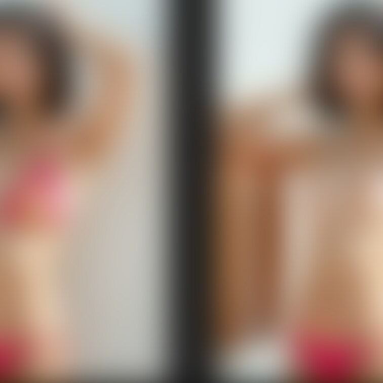 着衣と脱衣を並べた画像です。画像№715