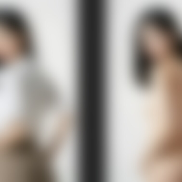 着衣と脱衣を並べた画像です。画像№372