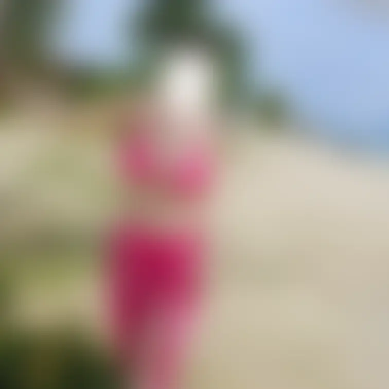 砂浜に映えるビビッドピンク🩷✨🏝️🌈✨