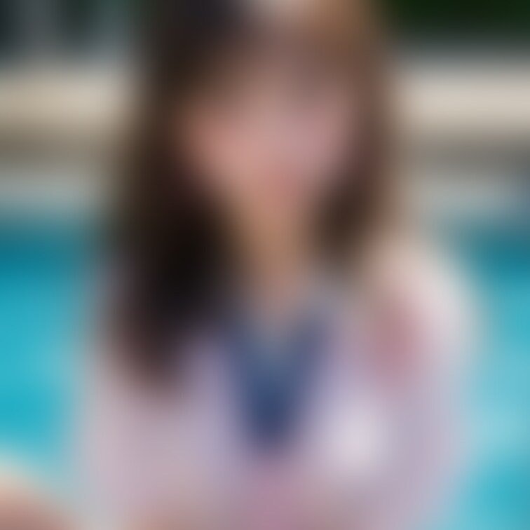 彼女とこっそりプールに侵入しちゃいました。誰もいないから彼女を脱がせたら、、、