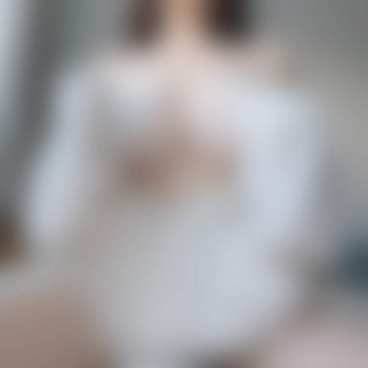 白ニットがかわいい💕💕