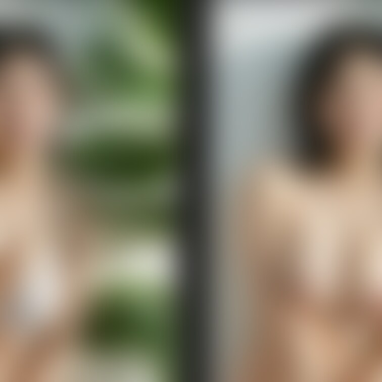 着衣と脱衣を並べた画像です。画像№694
