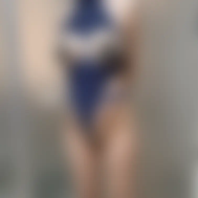 スク水おっぱい穴あき　ガニ股