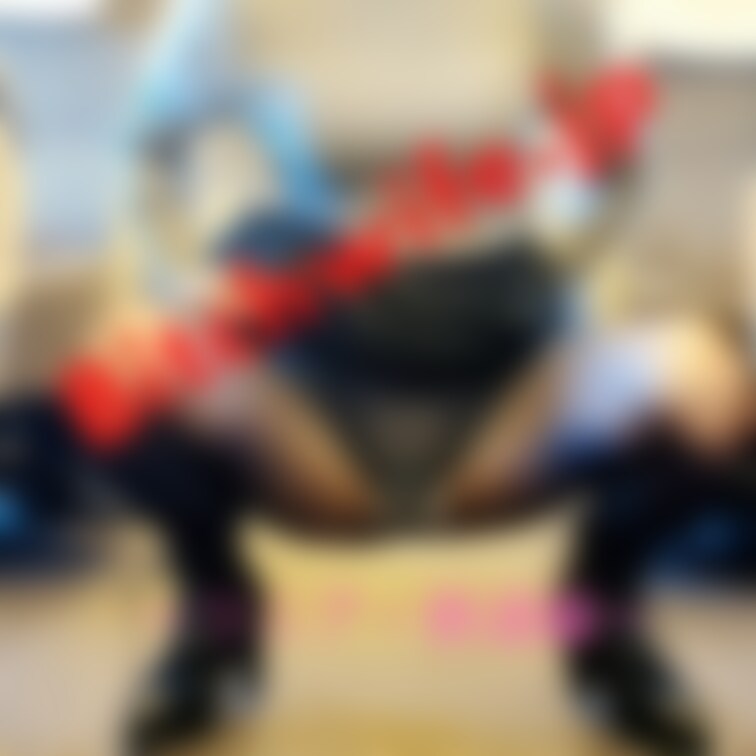 ～リニア・鉄道館編～本編
黒スト＋スケスケ白パンティー＋ショートブーツの組み合わせです。
本編はフルバージョンパンチ