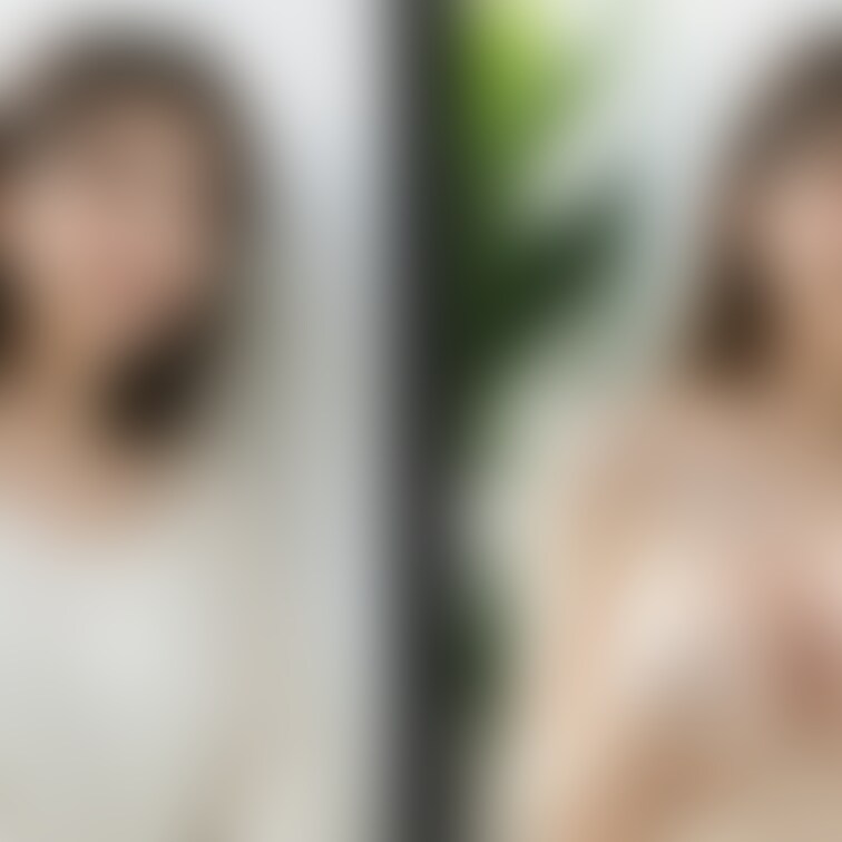 着衣と脱衣を並べた画像です。画像№557