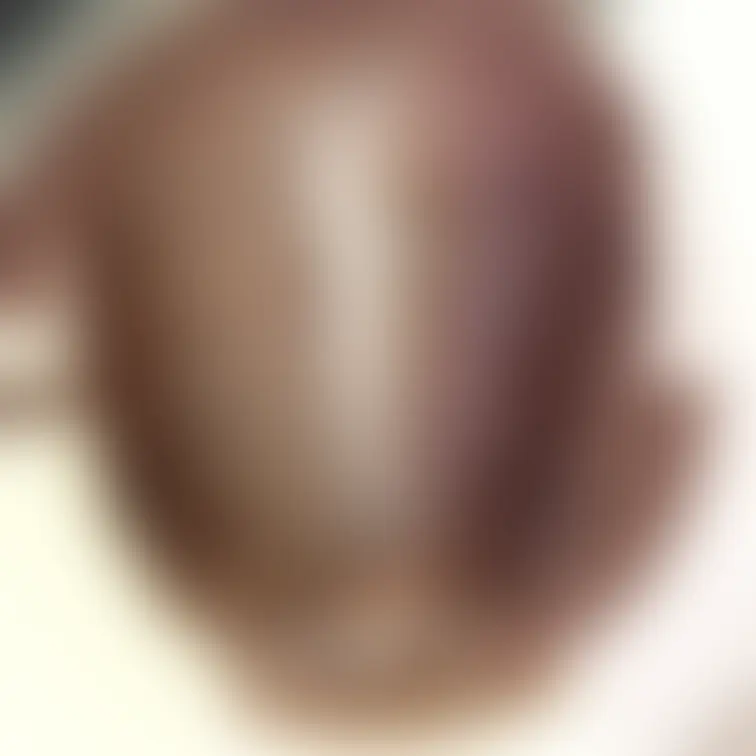 濃いウエットな茶髪プリン
