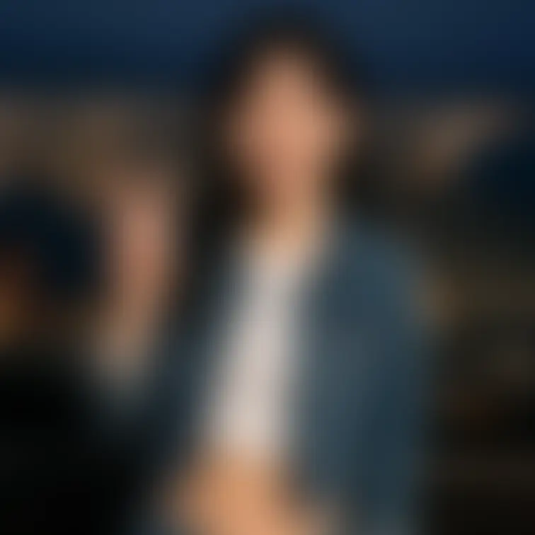 A Japanese lady. Background is night view at Hakodate-mounta
