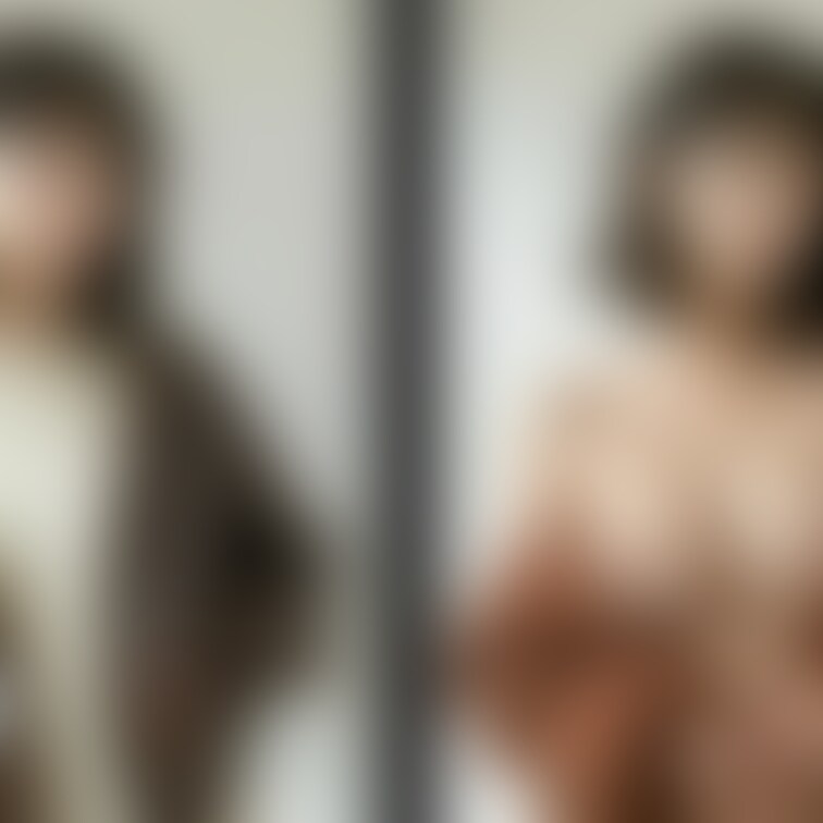 着衣と脱衣を並べた画像です。画像№1001