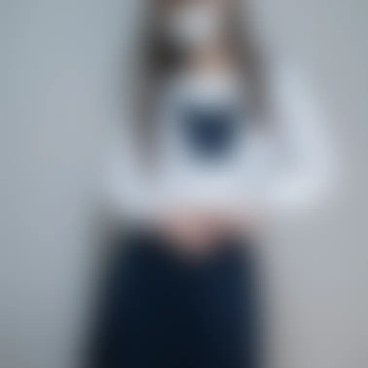 制服から水色しましま眼帯水着