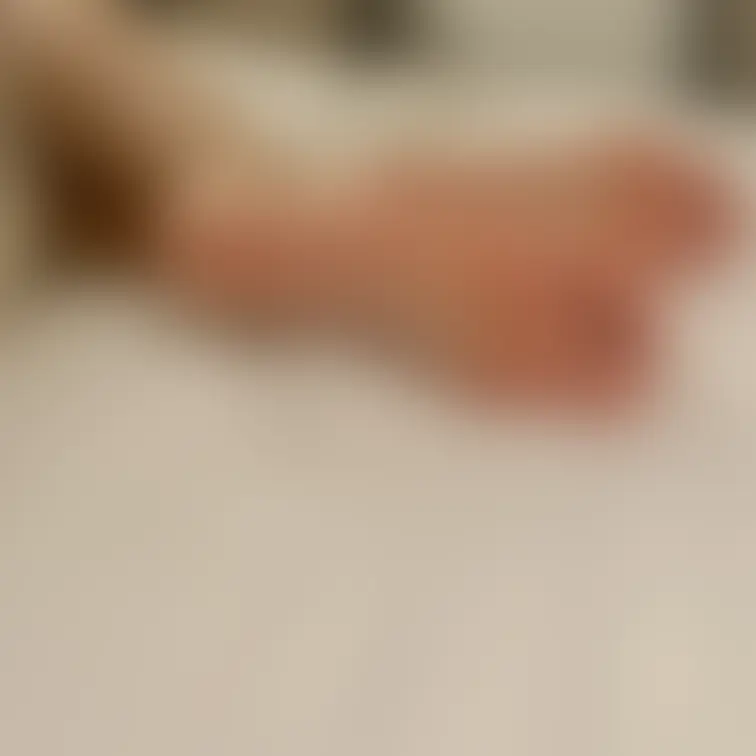 ベッドの上の脚、かかと、アキレス腱、ふくらはぎ&ピンク色のかわいい足裏 part 1