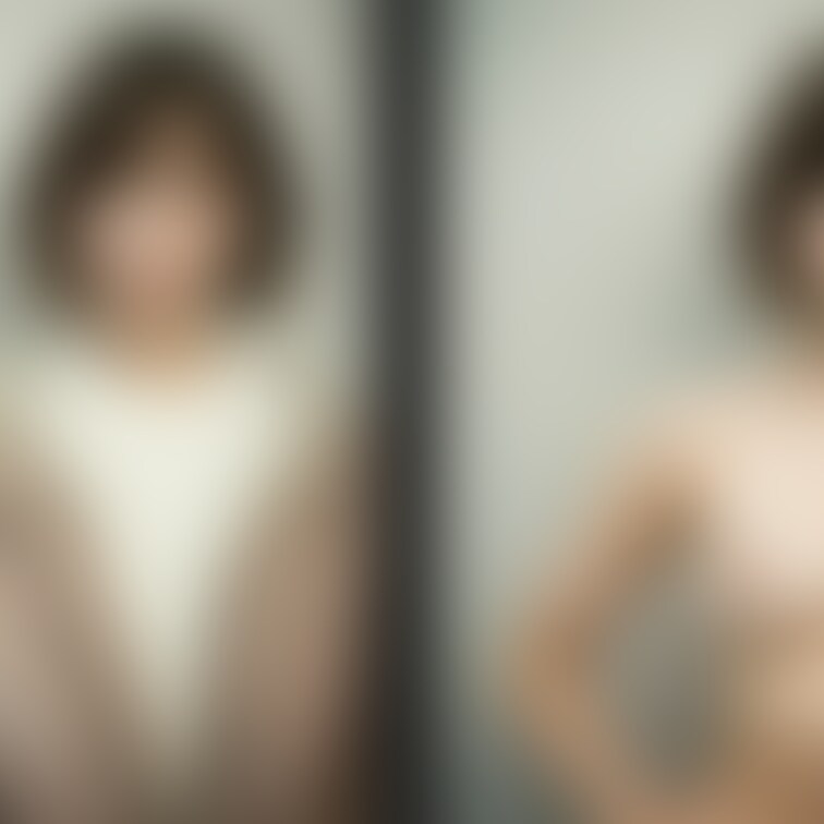 着衣と脱衣を並べた画像です。画像№1071