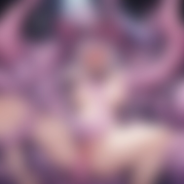 触手に襲われる女魔法使い