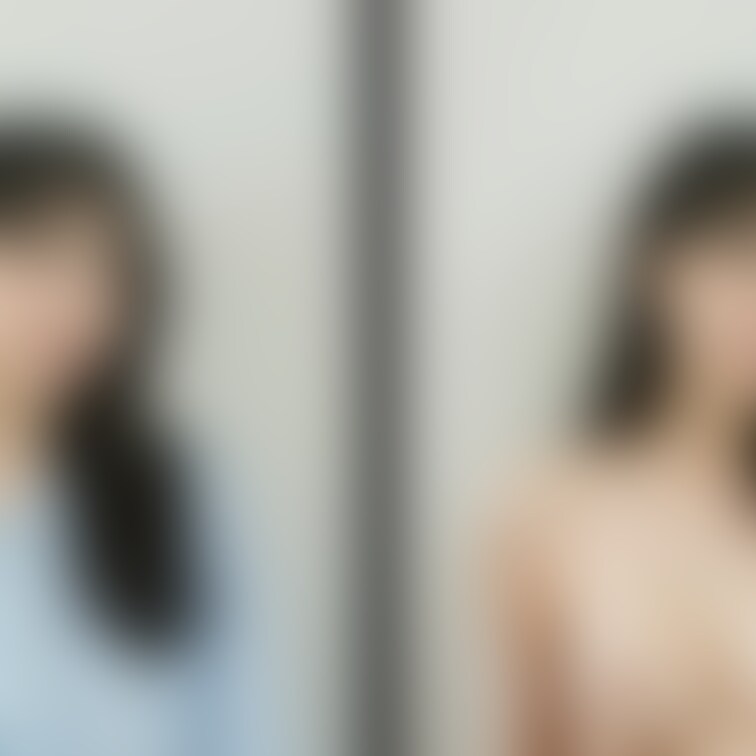 着衣と脱衣を並べた画像です。画像№583