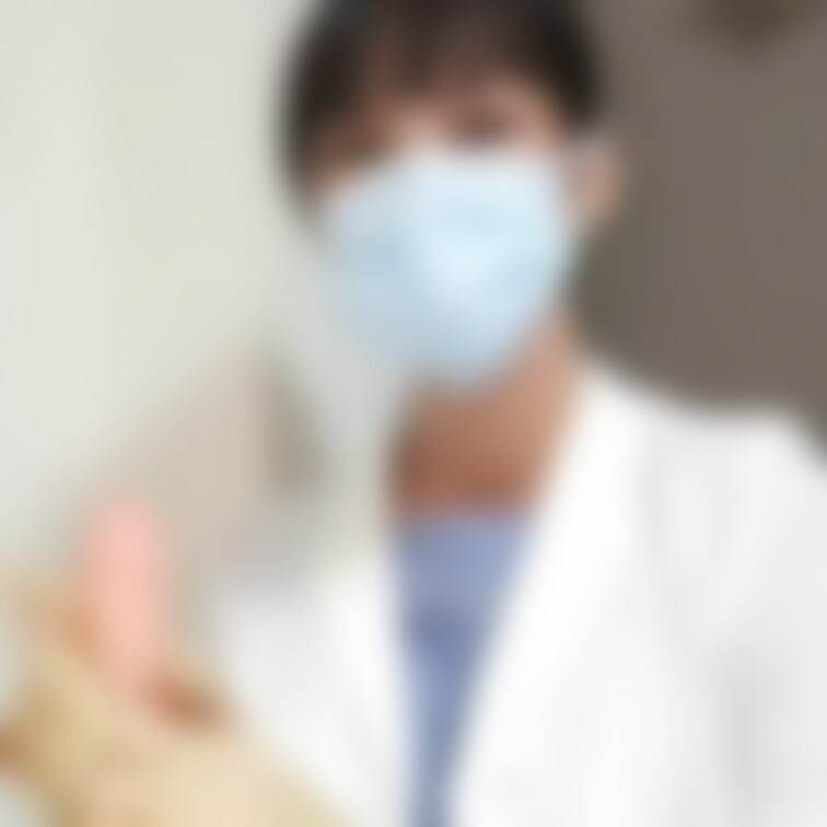 女医のゴム手袋手コキ(ディルド)