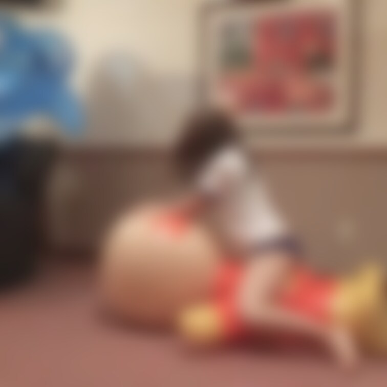 空気ビニール人形とHに戯れる動画です！(⑉• •⑉)