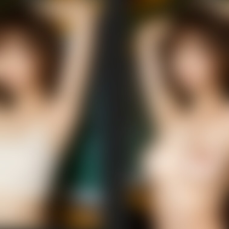 着衣と脱衣を並べた画像です。画像№214