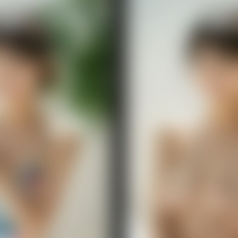 着衣と脱衣を並べた画像です。画像№770
