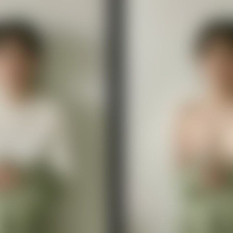 着衣と脱衣を並べた画像です。画像№957 。