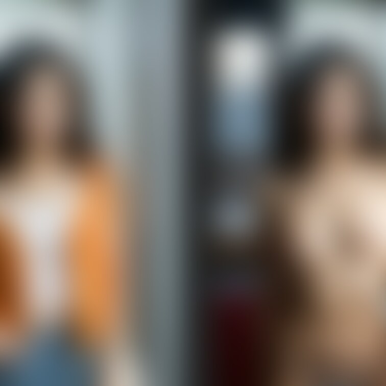 着衣と脱衣を並べた画像です。画像№144