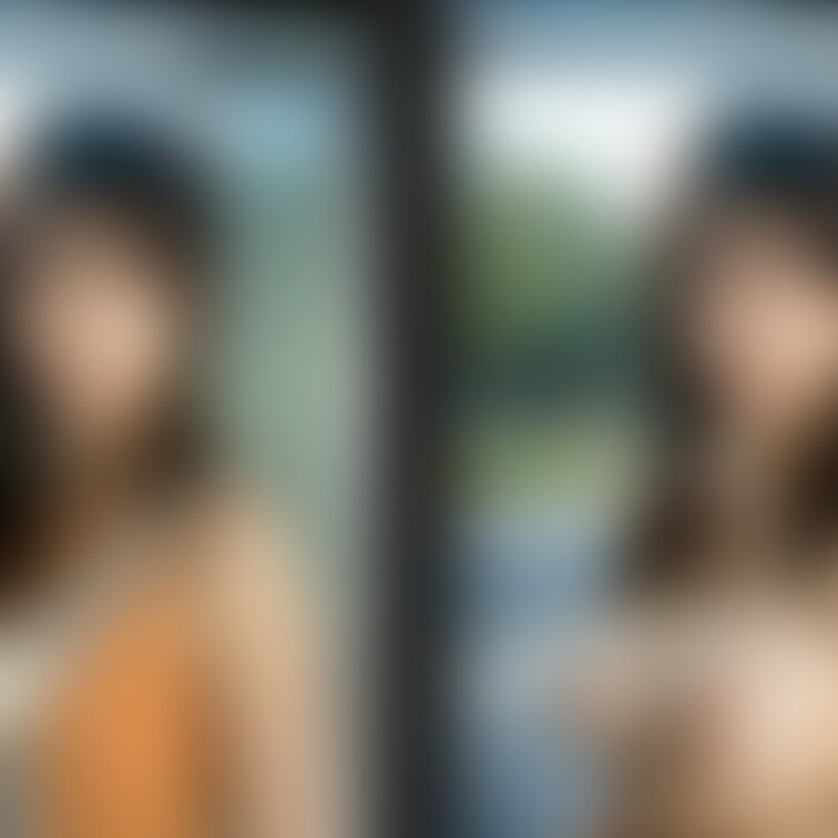着衣と脱衣を並べた画像です。画像№69